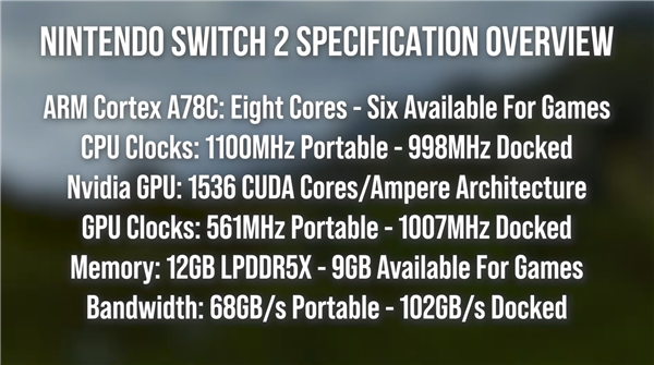 式下CPU 998MHz、GPU 1007MHzCQ9电子Switch 2完整频